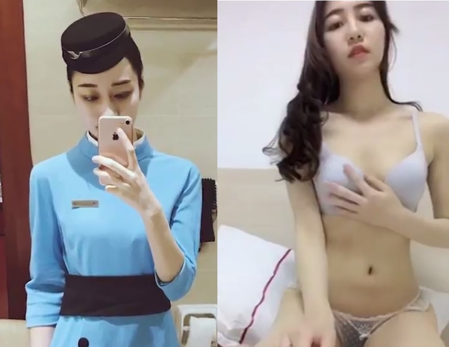 Tiếp viên hàng không siêu phẩm thân hình hot